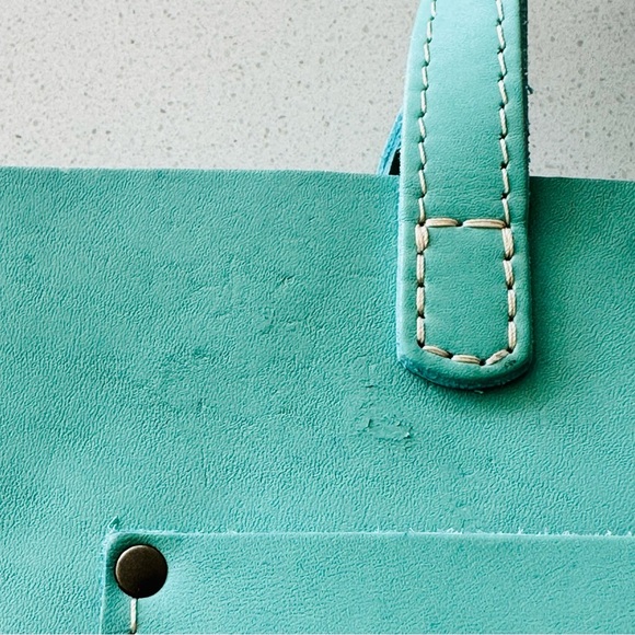 EUC Portland Leather Goods Mint Mini Crossbody Tote - Picture 5 of 7